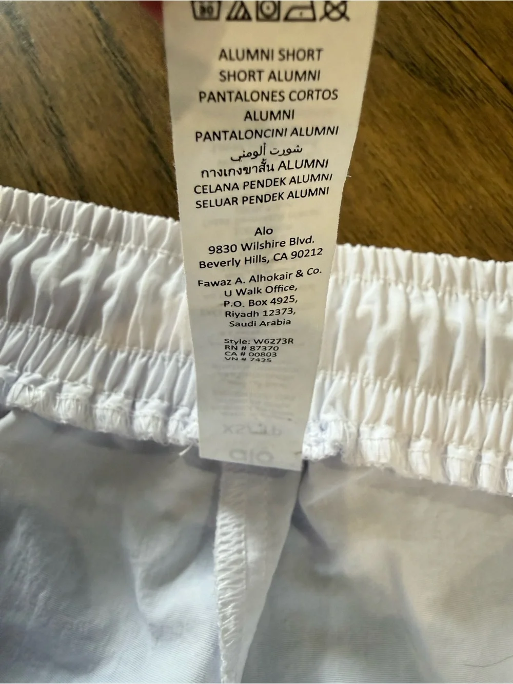 Alo White Alumni Shorts